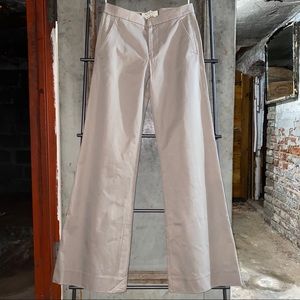 Marni Wide Leg Tan Taupe Cotton Pants Trousers